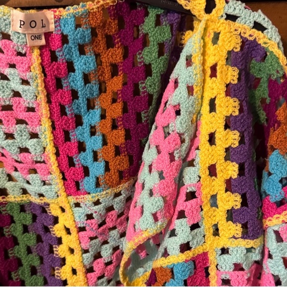 POL Multicolor Crochet Cardigan - Picture 7 of 7
